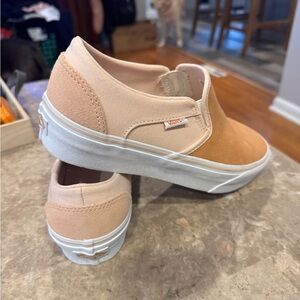 Vans Light Peach Canvas Slip-Ons